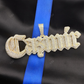 Custom Yellow Gold Plated Silver diamond Hip Hop Pendant hip hop jewelry CustomDiamJewel   