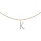 1.3" Natural Diamond 10K Gold K Letter Pendant CustomDiamJewel
