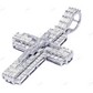 14K Gold Jesus Crucifix Lab Grown Diamond Cross Pendant Hip Hop Pendent CustomDiamJewel
