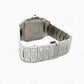 Full White Iced Out Blue Plate Moissanite Watch Wholesaler customdiamjewel