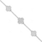 VVS Moissanite Sterling Silver Clover Bracelet For Men And Women CustomDiamJewel