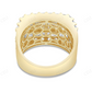 14Kt Gold Round and Baguette Moissanite Hip Hop ring hip hop jewelry CustomDiamJewel