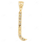 0.20 CTW Natural Diamond 10K Gold J Letter Pendant CustomDiamJewel