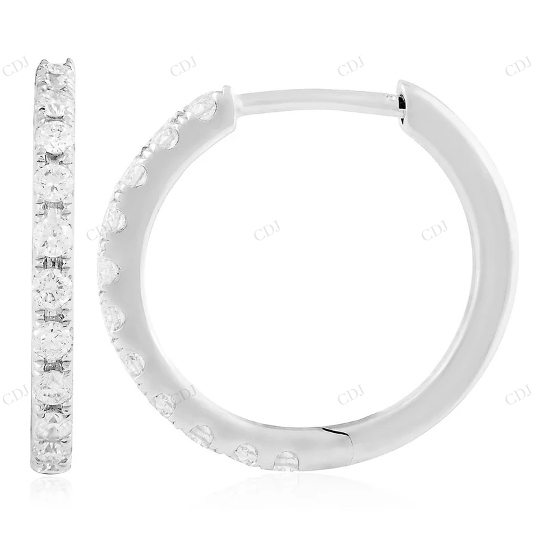 0.28ct Diamond Hoop Earrings Stud earrings CustomDiamJewel