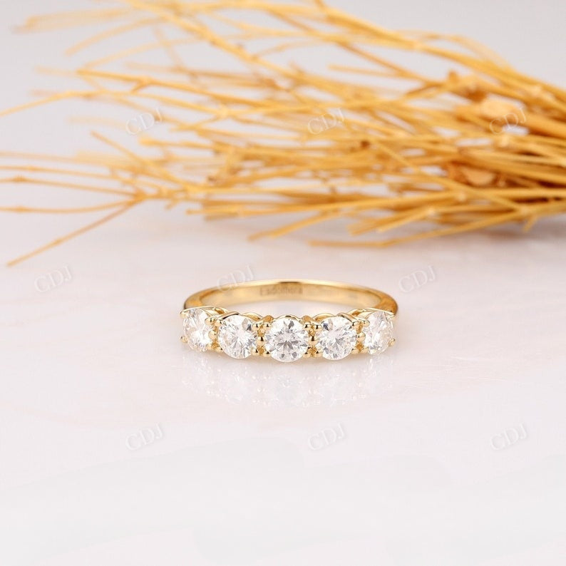 1.50CTW Lab Grown Diamond 5 Stone Wedding Band  customdiamjewel   