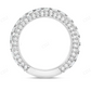 Sterling Silver Moissanite Emerald 3/4 Eternity Ring hip hop jewelry CustomDiamJewel