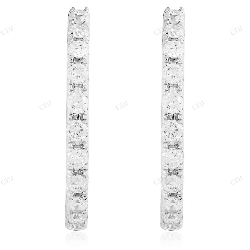 0.28ct Diamond Hoop Earrings Stud earrings CustomDiamJewel