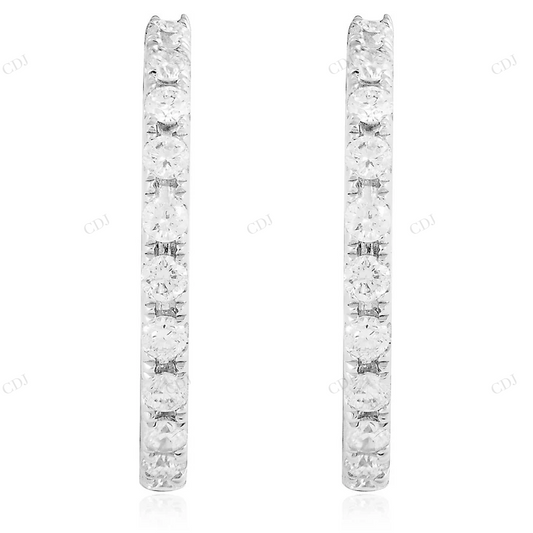 0.28ct Diamond Hoop Earrings Stud earrings CustomDiamJewel