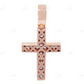 2 Inch Lab Grown Diamond 14K Rose Gold Cross Pendant Hip Hop Pendent CustomDiamJewel