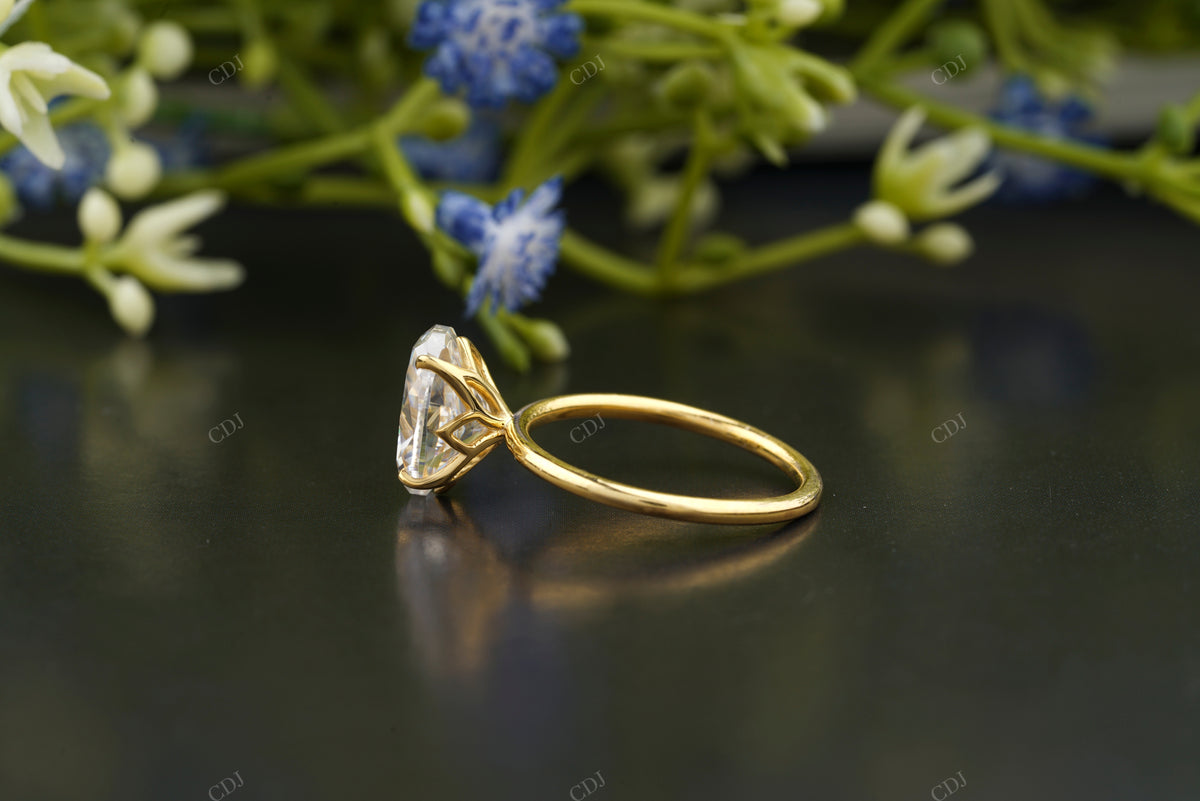 Oval Lab-Grown Diamond Thin Ring customdiamjewel