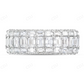 Sterling Silver Moissanite Emerald 3/4 Eternity Ring hip hop jewelry CustomDiamJewel