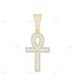 Hip Hop Round Moissanite Cross Pendant hip hop jewelry CustomDiamJewel