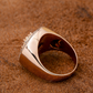 14K Rose Gold Iced Out Dome Silver Ring hip hop jewelry customdiamjewel