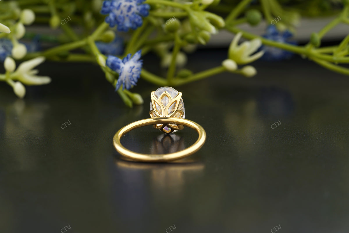 Oval Lab-Grown Diamond Thin Ring customdiamjewel