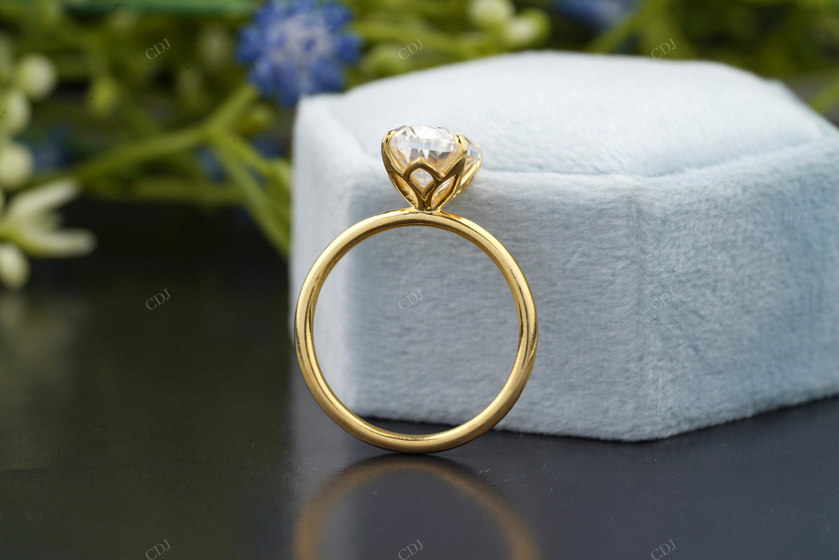Oval Lab-Grown Diamond Thin Ring customdiamjewel