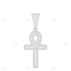 Hip Hop Round Moissanite Cross Pendant hip hop jewelry CustomDiamJewel