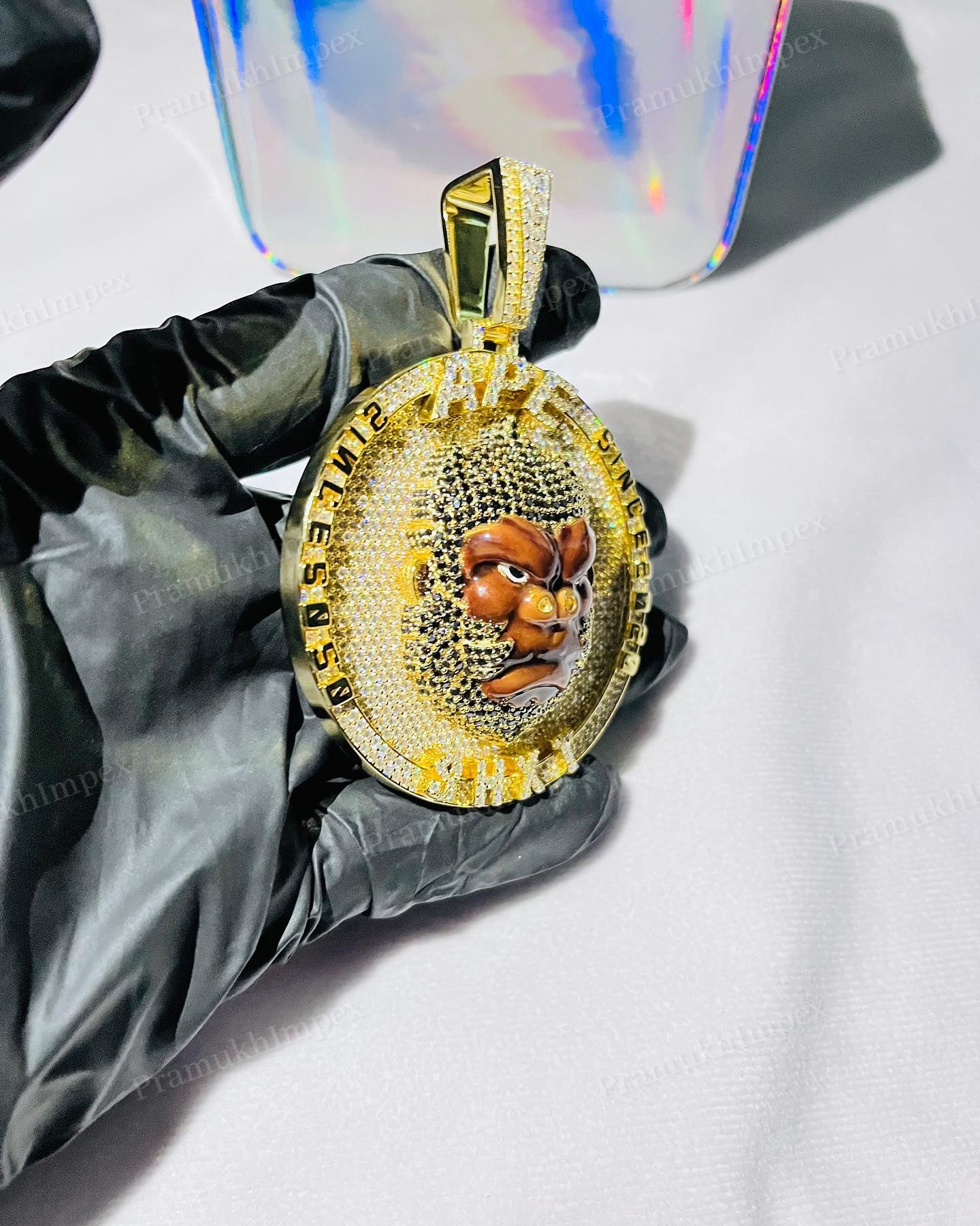 Iced Out 3D Customized Diamond Pendant hip hop jewelry CustomDiamJewel   