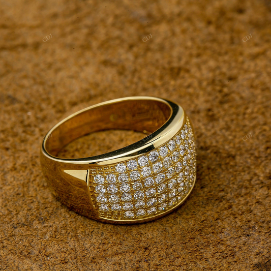 Iced Out Moissanite Half Pave Ring hip hop jewelry customdiamjewel