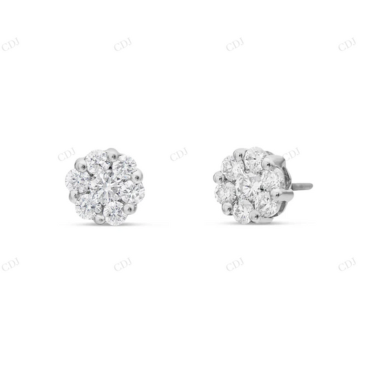 14k White Gold 0.25ct Diamond Stud Earrings Stud earrings CustomDiamJewel