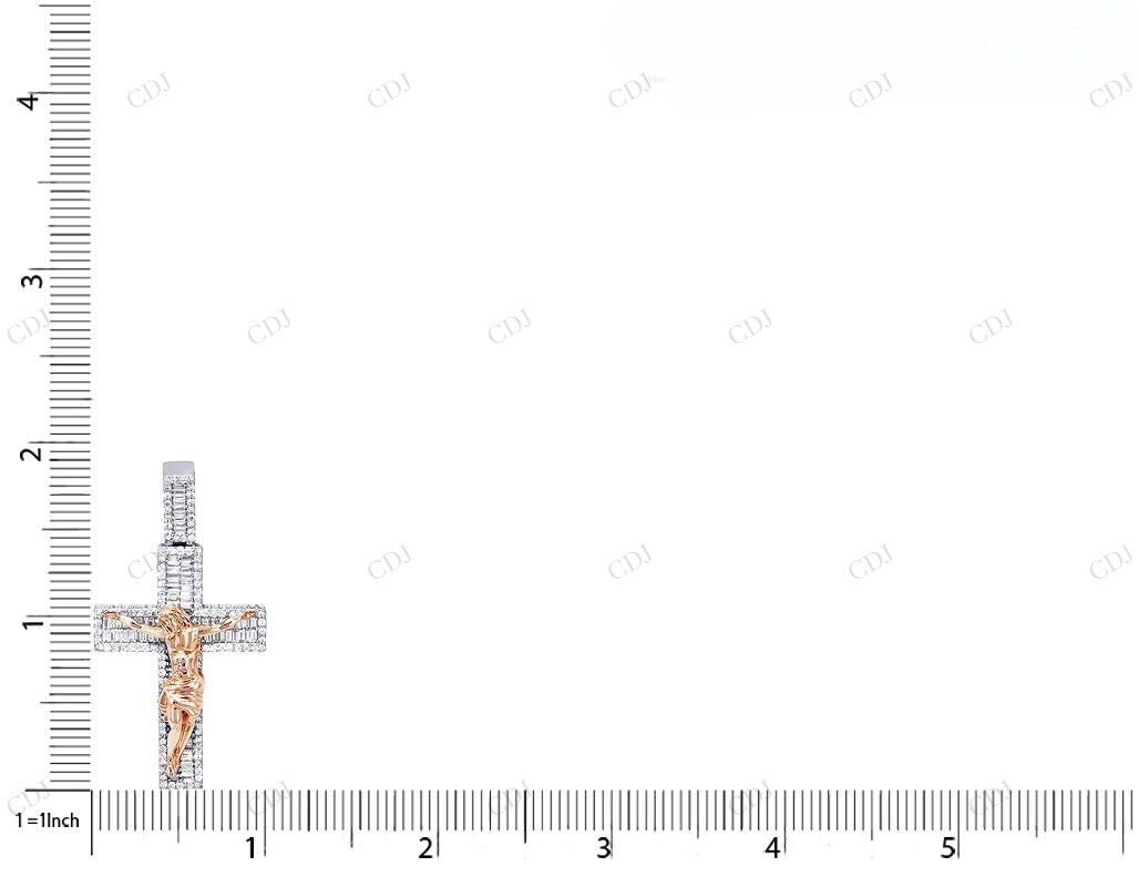 10K Gold Jesus Crucifix 3 Inch Lab Grown Diamond Pendant Hip Hop Pendent CustomDiamJewel