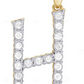 1.3" Custom Natural Diamond 10K Gold H Letter Pendant CustomDiamJewel