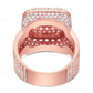 18Kt Rose Gold Moissanite Hip Hop Ring for Men hip hop jewelry CustomDiamJewel