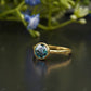 Round Cut Blue Gemstone Cocktail Ring