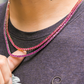 3mm Iced Out Ruby Diamond Tennis Chain hip hop jewelry CustomDiamJewel