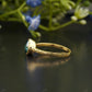 Round Cut Blue Gemstone Cocktail Ring