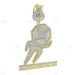 Hip Hop Moissanite Baguette Chasing money Two Tone Pendant hip hop jewelry CustomDiamJewel