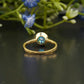 Round Cut Blue Gemstone Cocktail Ring