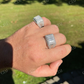 Baguette Moissanite Iced Hip Hop Ring  customdiamjewel   