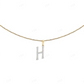 1.3" Custom Natural Diamond 10K Gold H Letter Pendant CustomDiamJewel