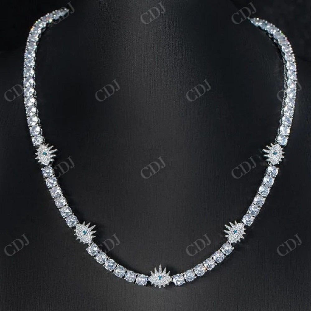 Custom Diamond Hip Hop Tennis Chain Necklace  CustomDiamJewel   