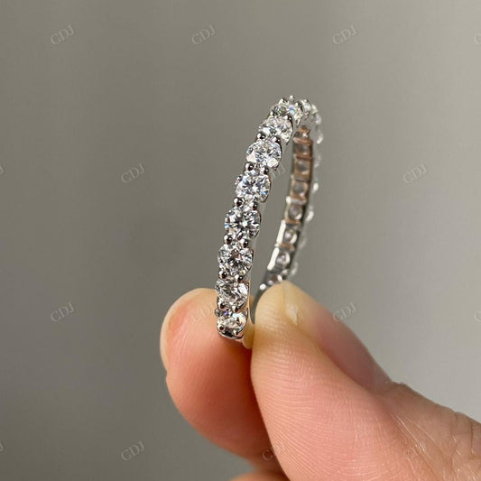 Round Cut Lab Grown Diamond 3/4 Eternity Band
