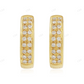 0.15CTW Gold Platted Moissanite Diamond Simple Hoop Earrings Stud earrings CustomDiamJewel