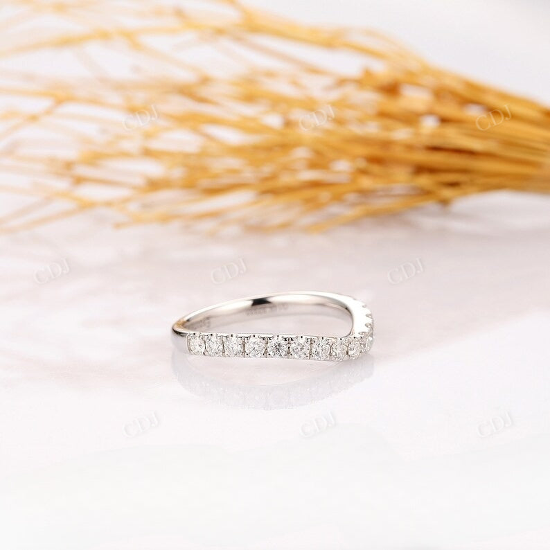 0.49CTW Lab Grown Diamond Curved Wedding Band  customdiamjewel   