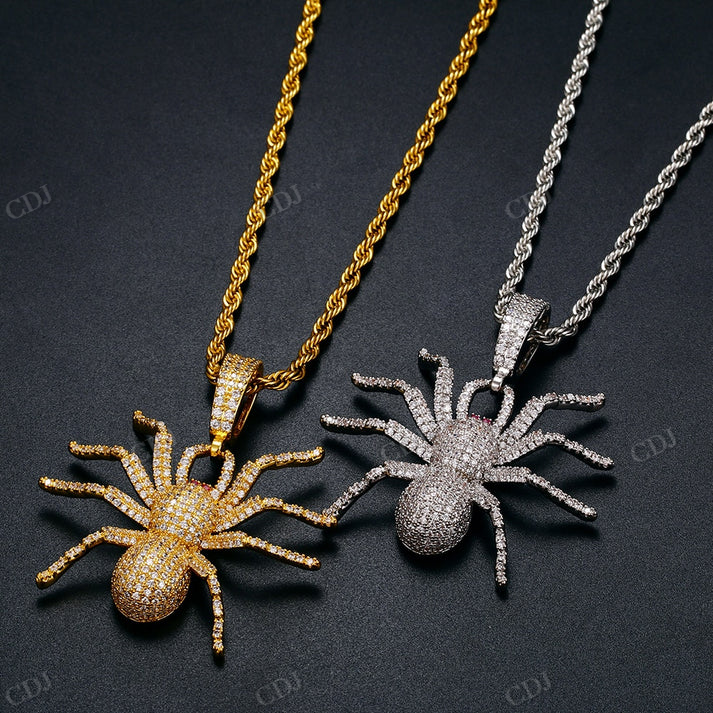 Iced Out Moissanite Spider Hip Hop Pendant hip hop jewelry CustomDiamJewel