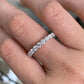 Round Cut Lab Grown Diamond 3/4 Eternity Band customdiamjewel