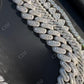 14mm Baguette Moissanite Diamond Sterling Silver Cuban Link Chain  customdiamjewel   