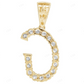 1.1" 10K Gold Natural Diamond G Initial Pendant CustomDiamJewel