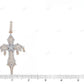 3.25 Inch 10K Two Tone Lab Grown Diamond Dripping Cross Pendant Hip Hop Pendent CustomDiamJewel
