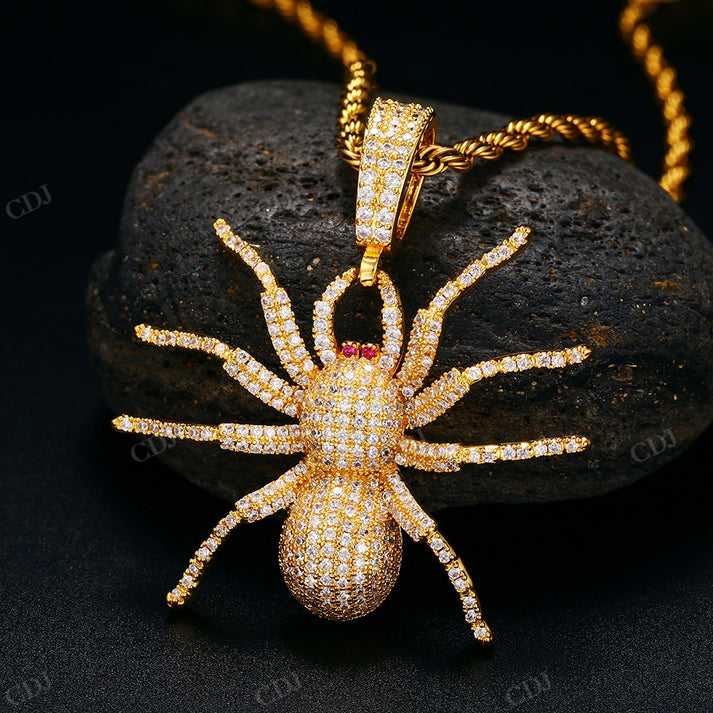 Iced Out Moissanite Spider Hip Hop Pendant hip hop jewelry CustomDiamJewel