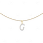 1.1" 10K Gold Natural Diamond G Initial Pendant CustomDiamJewel
