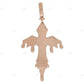 3.25 Inch 10K Two Tone Lab Grown Diamond Dripping Cross Pendant Hip Hop Pendent CustomDiamJewel