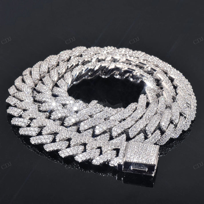 8mm Iced Out Diamond Gold Cuban Chain hip hop jewelry CustomDiamJewel