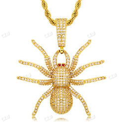 Iced Out Moissanite Spider Hip Hop Pendant hip hop jewelry CustomDiamJewel