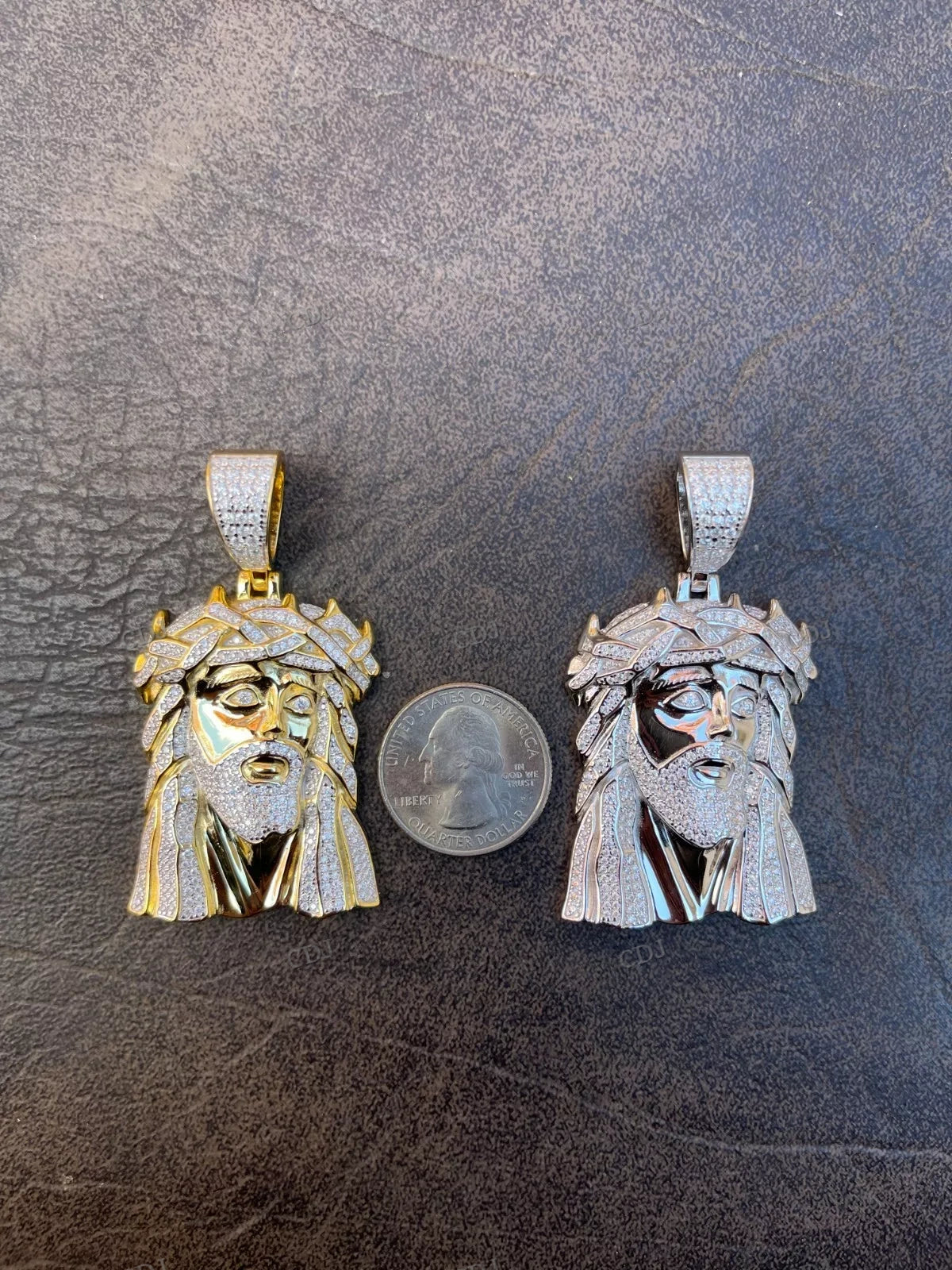 Custom Sterling Silver Jesus Head Pendant hip hop jewelry CustomDiamJewel