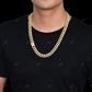 2 Row Moissanite Cuban Link Chain For Unisex CustomDiamJewel