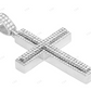 10K White Gold Lab Grown Diamond Cross Pendant Hip Hop Pendent CustomDiamJewel